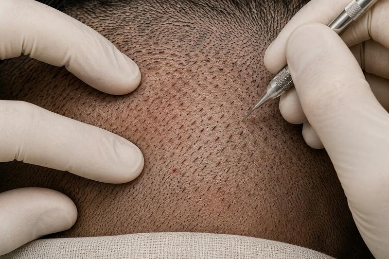 Recipient site creation. Every site, by the surgeon