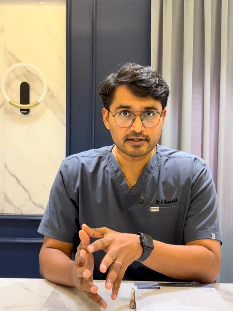 Dr. G. Revanth, hair transplant surgeon at Banjara Hills, Hyderabad